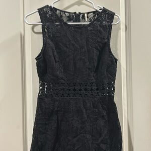 Free People womens Lace lined sleeveless dress back zipper size 4 black